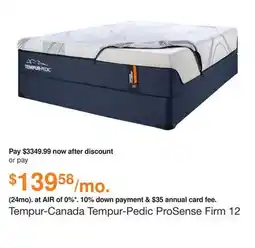 Ashley Furniture Tempur-Canada Tempur-Pedic ProSense Firm 12 Inch Mattress, Size: Queen offer