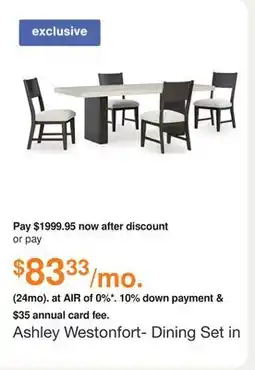Ashley Furniture Ashley Westonfort- Dining Set in Light Gray/Espresso offer