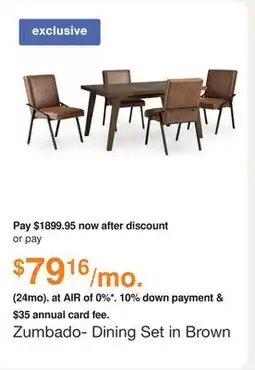 Ashley Furniture Zumbado- Dining Set in Brown by Ashley offer