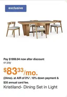 Ashley Furniture Kristiland- Dining Set in Light Brown by Ashley offer