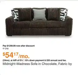 Ashley Furniture Midnight-Madness Sofa in Chocolate, Fabric by Ashley offer