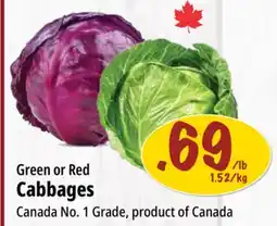 Farm Boy Green or Red Cabbages offer