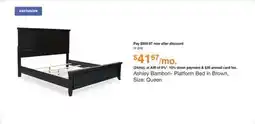 Ashley Furniture Ashley Bambori- Platform Bed in Brown, Size: Queen offer