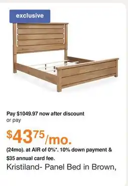 Ashley Furniture Kristiland- Panel Bed in Brown, Size: Queen by Ashley offer