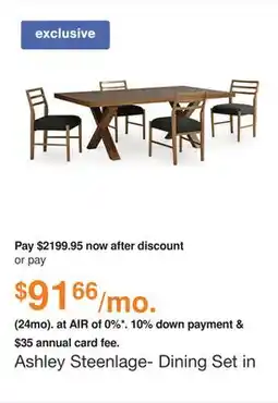 Ashley Furniture Ashley Steenlage- Dining Set in Brown offer