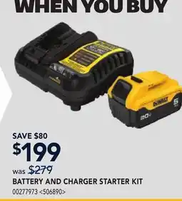 RONA BATTERY AND CHARGER STARTER KIT offer