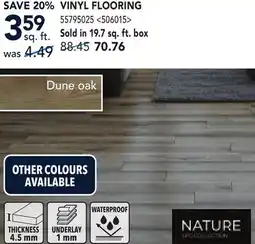 RONA NATURE VINYL FLOORING offer