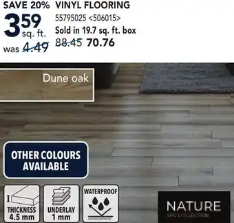 RONA NATURE VINYL FLOORING offer