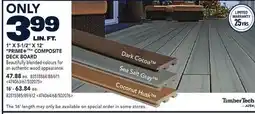 RONA 1 X 5-1/2 X 12' PRIME+ COMPOSITE DECK BOARD offer