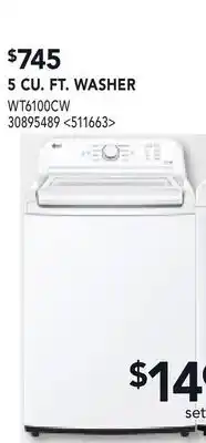 RONA LG 5 CU FT. WASHER offer