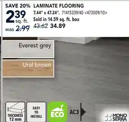 RONA LAMINATE FLOORING 7.44 x 47.24 offer