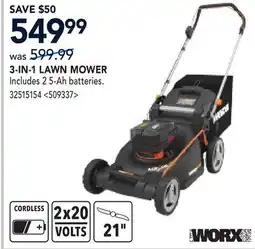 RONA WORX 3-IN-1 LAWN MOWER offer