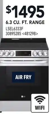 RONA LG 6.3 CU. FT. RANGE offer