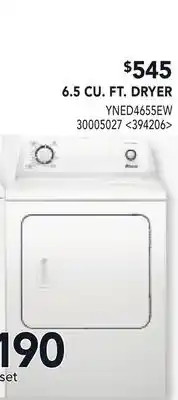 RONA AMANA 6.5 CU. FT. DRYER offer
