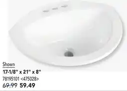 RONA 17-1/8 x 21 x 8 bathroom sinks offer