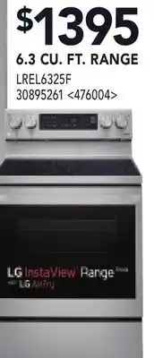 RONA LG 6.3 CU. FT. RANGE offer