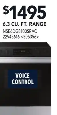 RONA SAMSUNG 6.3 CU FT. RANGE offer