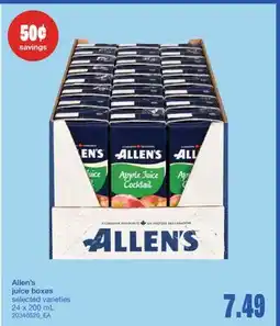 Wholesale Club ALLEN'S JUICE BOXES, 24 X 200 ML offer