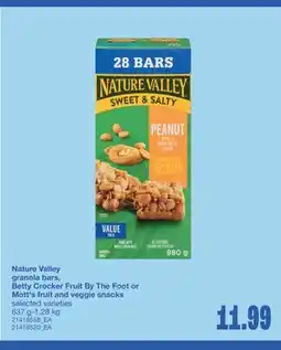 Wholesale Club GRANOLA BARS, BETTY CROCKER FRUIT BY THE FOOT OR MOTT'S FRUIT AND VEGGIE SNACKS, 637 G-1.28 KG offer
