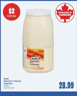 Wholesale Club RANCHER'S CHOICE DRESSING, 3.78 L offer