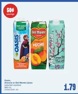 Wholesale Club OASIS, ARIZONA OR DEL MONTE JUICES, 960 mL offer