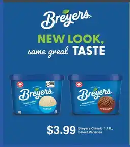 Wholesale Club BREYERS CLASSIC, 1.41L offer