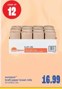 Wholesale Club KRAFT PAPER TOWEL ROLLS, CASE OF 12 offer