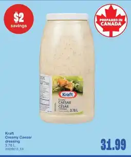 Wholesale Club KRAFT CREAMY CAESAR DRESSING, 3.78 L offer