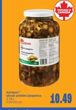 Wholesale Club SLICED PICKLED JALAPEÑOS, 3.78 L offer