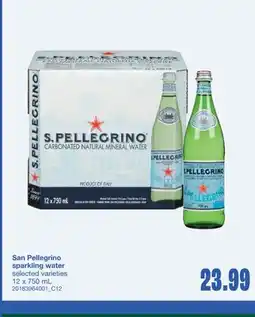 Wholesale Club SAN PELLEGRINO SPARKLING WATER, 12 x 750 mL offer