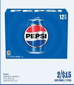 Wholesale Club PEPSI, 12 x 355 mL offer