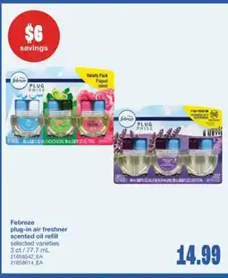 Wholesale Club PLUG-IN AIR FRESHNER SCENTED OIL REFILL, 3 CT / 77.7 ML offer