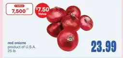 Wholesale Club RED ONIONS, 25 lb offer