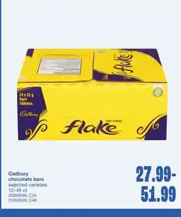 Wholesale Club CADBURY CHOCOLATE BARS, 12-48 CT offer