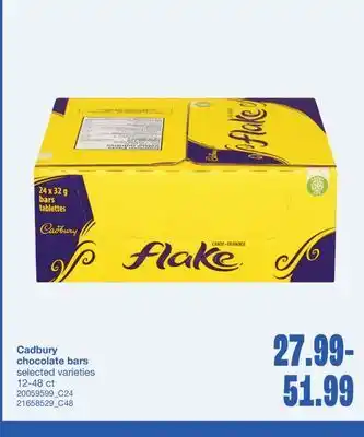 Wholesale Club CADBURY CHOCOLATE BARS, 12-48 CT offer