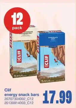 Wholesale Club CLIF ENERGY SNACK BARS offer