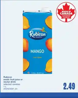 Wholesale Club RUBICON EXOTIC FRUIT JUICE OR NECTAR DRINK, 1 L offer