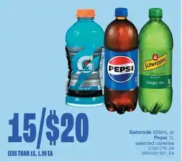 Wholesale Club GATORADE 828ML OR PEPSI 1L offer