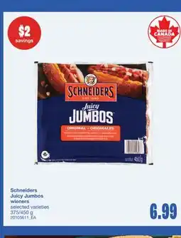 Wholesale Club JUICY JUMBOS WIENERS, 375/450 g offer