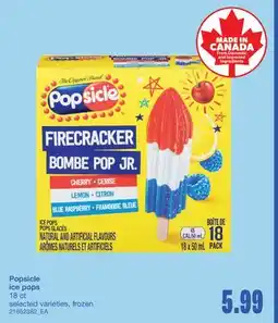 Wholesale Club POPSICLE ICE POPS, 18 CT offer