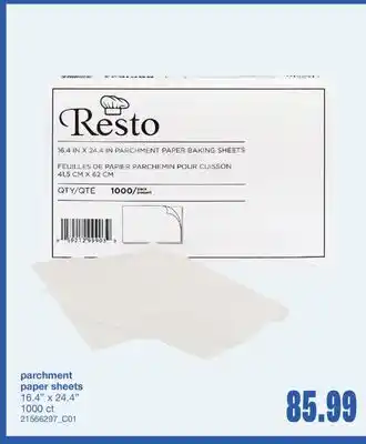 Wholesale Club PARCHMENT PAPER SHEETS, 16.4 x 24.4, 1000 ct offer