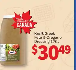 Wholesale Club KRAFT GREEK FETA & OREGANO DRESSING, 3.78L offer