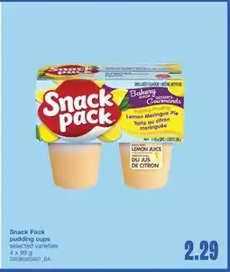 Wholesale Club SNACK PACK PUDDING CUPS, 4 x 99 g offer