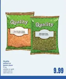 Wholesale Club QUALITY YELLOW OR GREEN PEAS, 5 kg offer