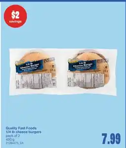 Wholesale Club FAST FOODS 1/4 LB CHEESE BURGERS, 450 G offer