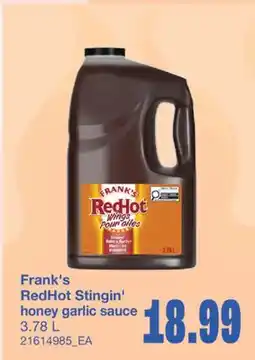 Wholesale Club REDHOT STINGIN' HONEY GARLIC SAUCE, 3.78 L offer