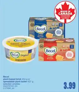 Wholesale Club BECEL PLANT-BASED BRICK 454 G OR SPREADABLE PLANT BUTTER 427 G offer