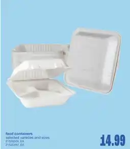 Wholesale Club FOOD CONTAINERS offer