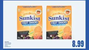 Wholesale Club SUNKIST FRUIT SNACKS, 792 G offer