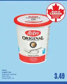 Wholesale Club ASTRO YOGURT TUB, 650/750 g offer